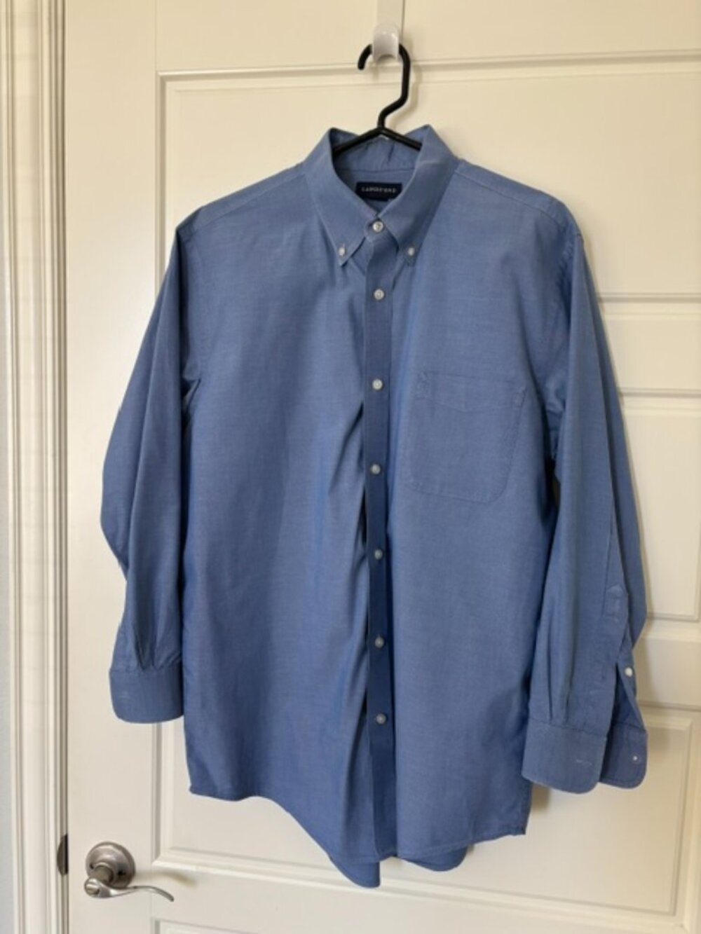 Lands' End Long Sleeve No Iron Pinpoint Dress Shirt - French Blue - 16/32 -SALE!